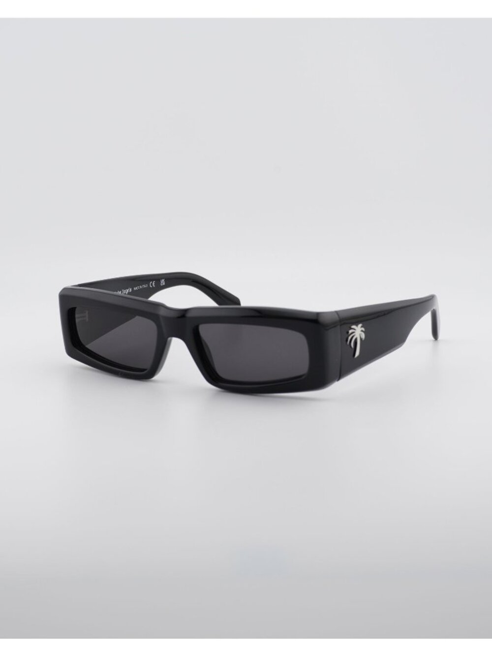 Palm Angels PERI055 YREKA 1007 Sunglasses Black Rectangle Frame, Grey Lenses